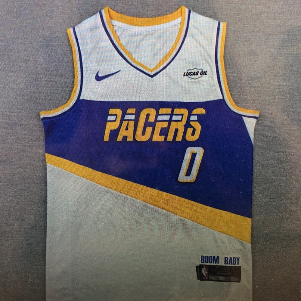 😎Tyrese Haliburton White Jersey Stitched🥳